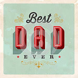 Vintage Style Postcard - Best Dad Ever.