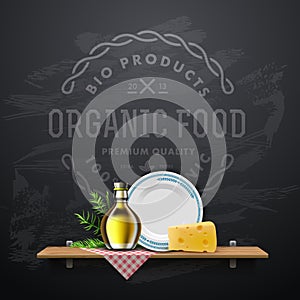 Retro vintage style restaurant menu design