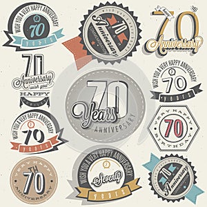 Vintage style Seventy anniversary collection.