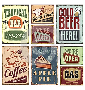 Vintage style signs photo