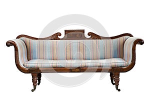 Vintage style sofa upholstered