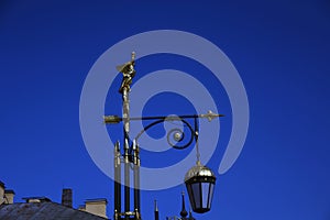 Vintage style street lamp in Saint-Petersburg, Russia