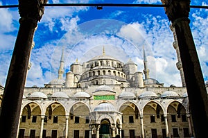 Vintage style of Sultan Ahmed Mosque Blue Mosque , Istanbul