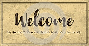 Vintage Style Welcome Banner