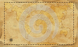 Vintage style world map background