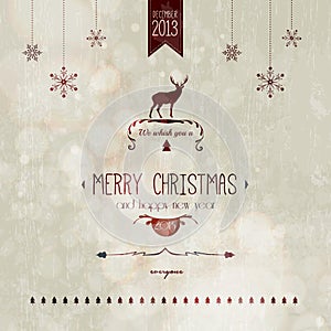 Vintage styled Christmas Card