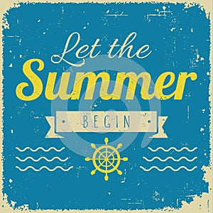 Vintage styled summer poster