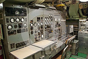 Vintage submarine control room