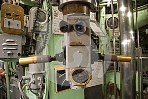 Vintage submarine torpedo room