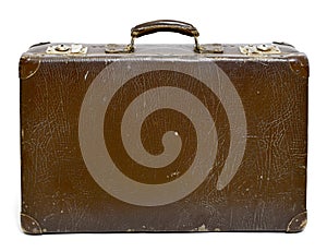 Vintage suitcase, retro luggage or baggage