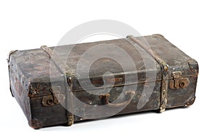 Vintage suitcases isolated