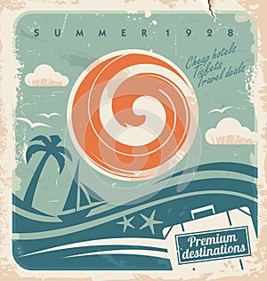 Antico estate vacanza manifesto 