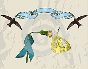 Vintage summer lebels set.