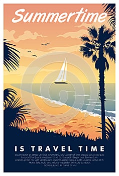 Vintage summertime poster