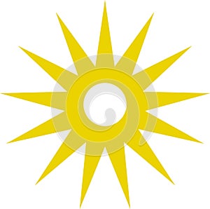 Vintage sun icon. Sun star icons or logo collection. Sun rays. Radial sunset beams. Fireworks. Vector illustration.