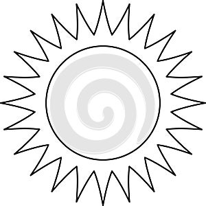 Vintage sun icon. Sun star icons or logo collection. Sun rays. Radial sunset beams. Fireworks. Vector illustration.