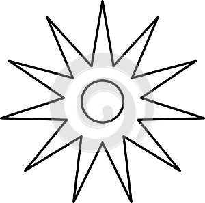 Vintage sun icon. Sun star icons or logo collection. Sun rays. Radial sunset beams. Fireworks. Vector illustration.