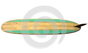 Vintage Surfboard isolated on white