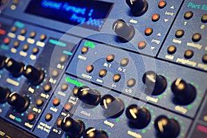 Vintage Synth in a studio rack