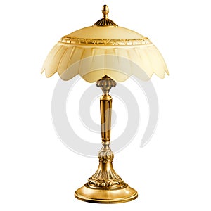 Vintage table lamp isolated on white