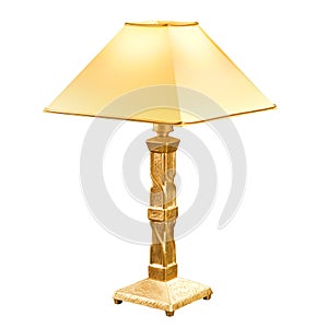 Vintage table lamp isolated on white
