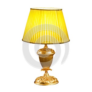 Vintage table lamp isolated on white