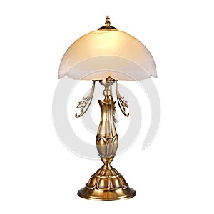 Vintage table lamp isolated on white