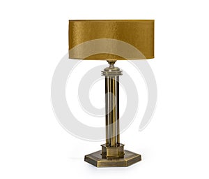 Vintage table lamp isolated on white background
