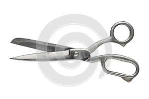 Vintage tailor scissors isolated on white