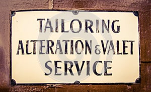 Vintage Tailor Sign In London