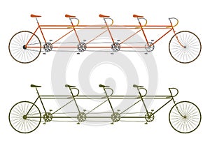 Vintage tandem bike