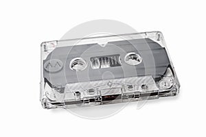 vintage tape cassette on white background