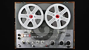 Vintage Tape Recorder Music Film Rolling