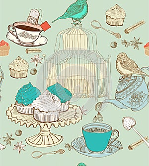Vintage tea background