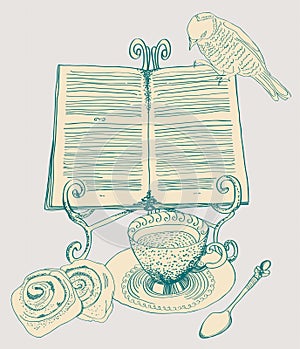 Vintage tea background