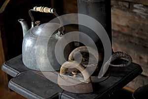 Vintage teakettle and irons