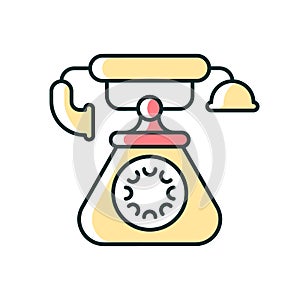 Vintage telephone RGB color icon