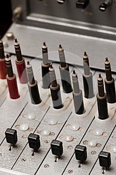Vintage telephone switchboard