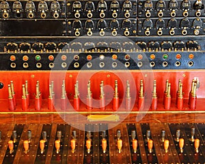 Vintage telephone switchboard