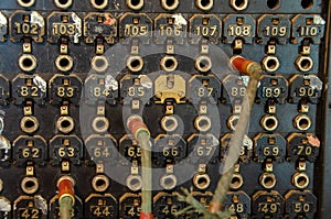 Vintage telephone switchboard