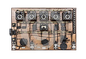 Vintage telephone switchboard.