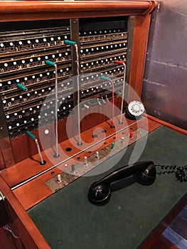 Vintage telephone switchboard