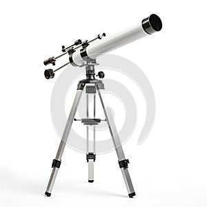 Vintage Telescope Isolated on White Background. Generative ai