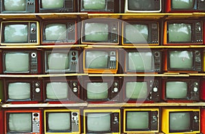 Vintage television, retro technology.