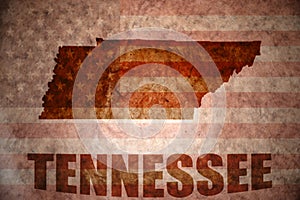 Vintage tennessee map