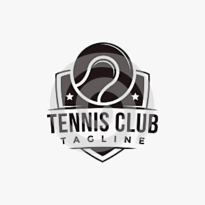 Vintage Tennis logo icon vector, tennis club, tournament, championship