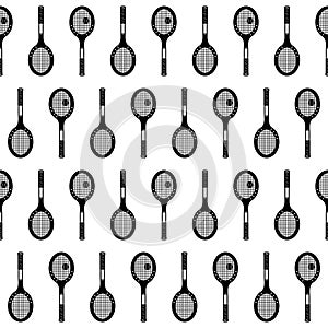 Vintage Tennis Racket badminton seamless pattern isolated wallpaper background