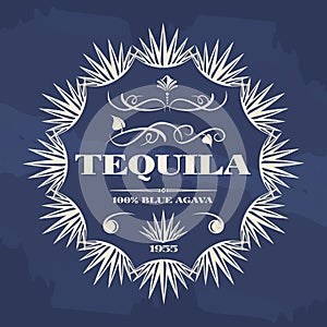 Vintage tequila banner or poster design photo