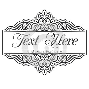 Vintage text frame with border