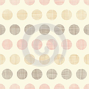 Vintage textile polka dots seamless pattern
